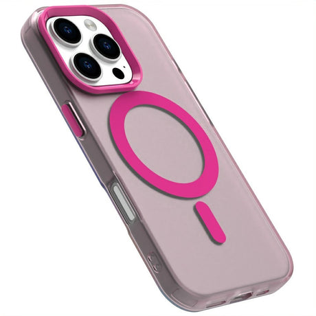 EIDERWOOD iPhone 16 Pro Hybrid Plast Cover - MagSafe Kompatibel - Gennemsigtig / Lyserød