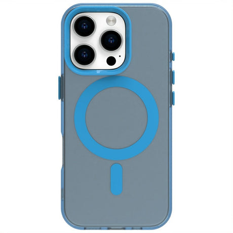 EIDERWOOD iPhone 16 Pro Hybrid Plast Cover - MagSafe Kompatibel - Gennemsigtig / Blå