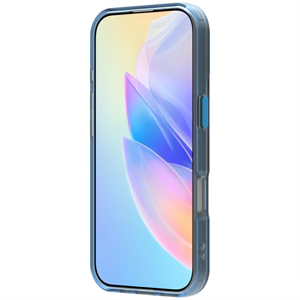 EIDERWOOD iPhone 16 Pro Hybrid Plast Cover - MagSafe Kompatibel - Gennemsigtig / Blå