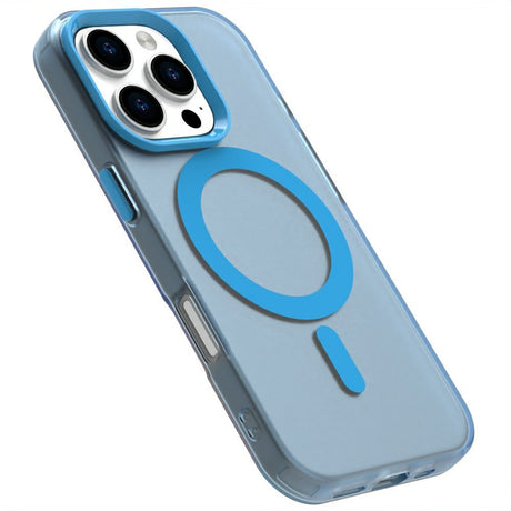 EIDERWOOD iPhone 16 Pro Hybrid Plast Cover - MagSafe Kompatibel - Gennemsigtig / Blå