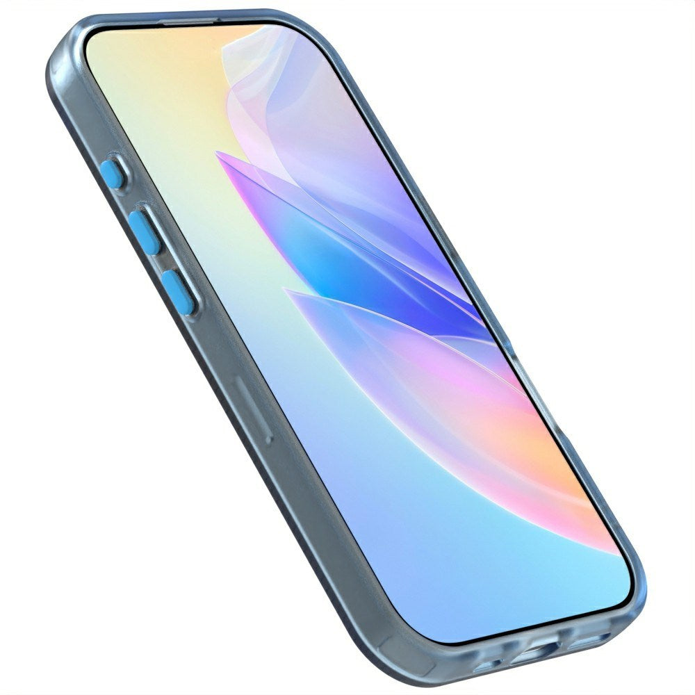 EIDERWOOD iPhone 16 Pro Hybrid Plast Cover - MagSafe Kompatibel - Gennemsigtig / Blå