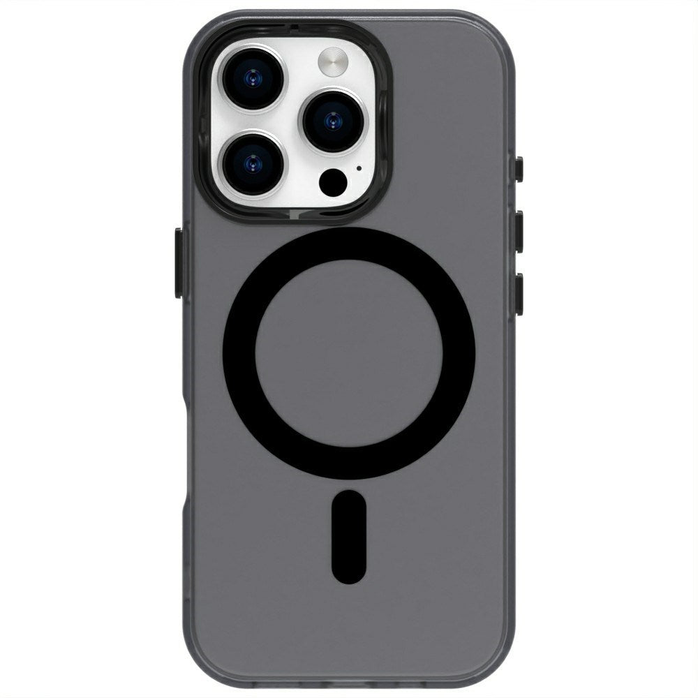 EIDERWOOD iPhone 16 Pro Max Hybrid Plast Cover - MagSafe Kompatibel - Gennemsigtig / Sort
