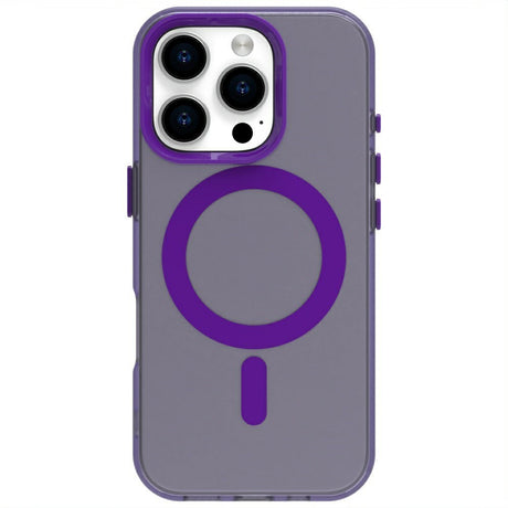 EIDERWOOD iPhone 16 Pro Max Hybrid Plast Cover - MagSafe Kompatibel - Gennemsigtig / Lilla