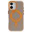 EIDERWOOD iPhone 16 Hybrid Plast Cover - MagSafe Kompatibel - Gennemsigtig / Orange
