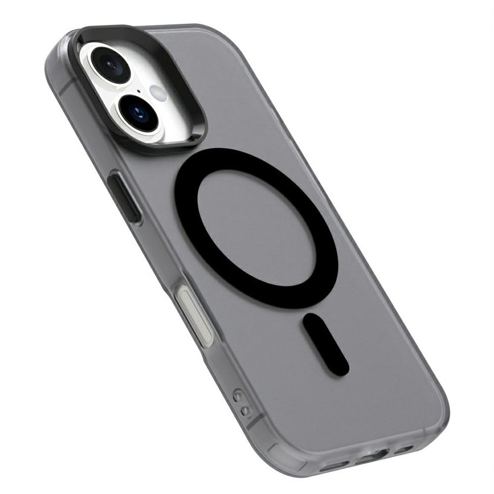 EIDERWOOD iPhone 16 Hybrid Plast Cover - MagSafe Kompatibel - Gennemsigtig / Sort