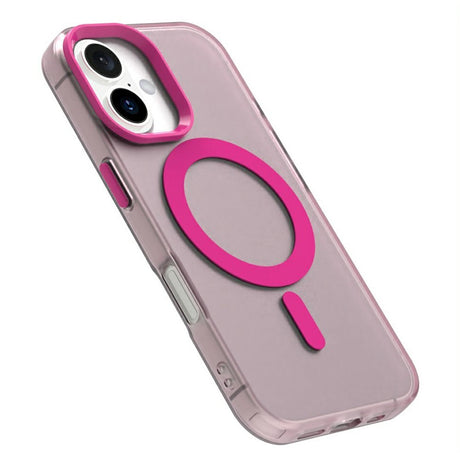 EIDERWOOD iPhone 16 Hybrid Plast Cover - MagSafe Kompatibel - Gennemsigtig / Lyserød