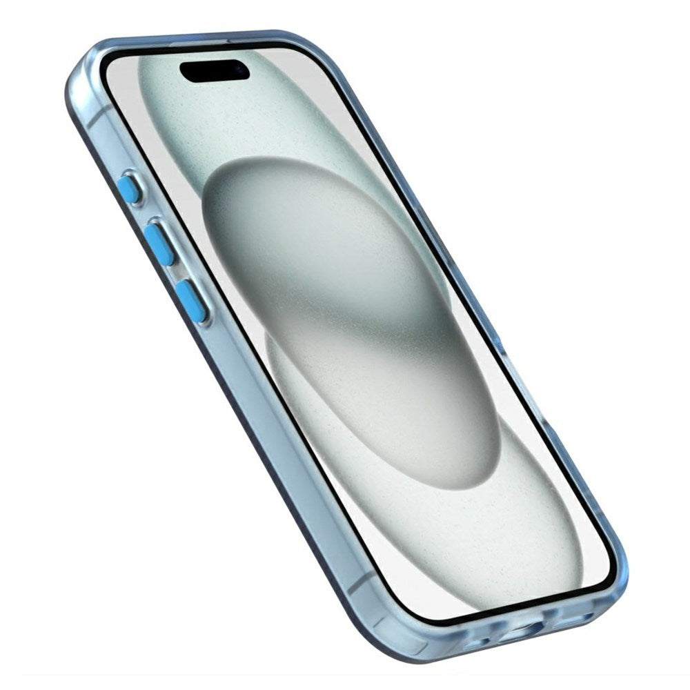 EIDERWOOD iPhone 16 Hybrid Plast Cover - MagSafe Kompatibel - Gennemsigtig / Blå