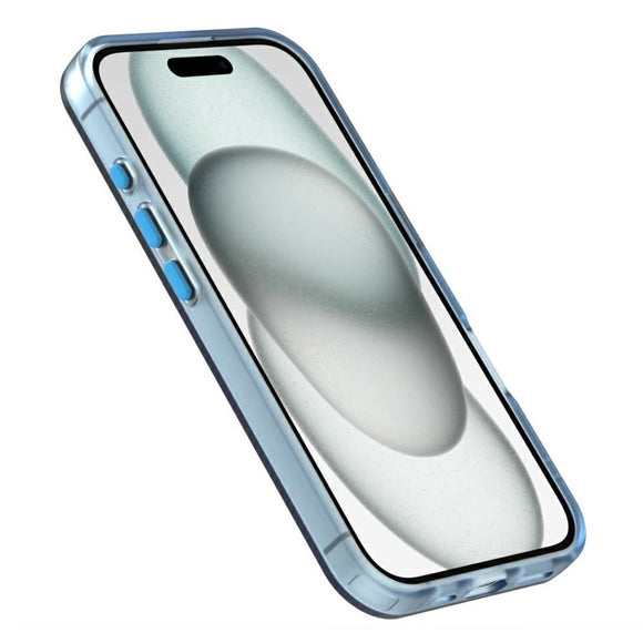 EIDERWOOD iPhone 16 Hybrid Plast Cover - MagSafe Kompatibel - Gennemsigtig / Blå