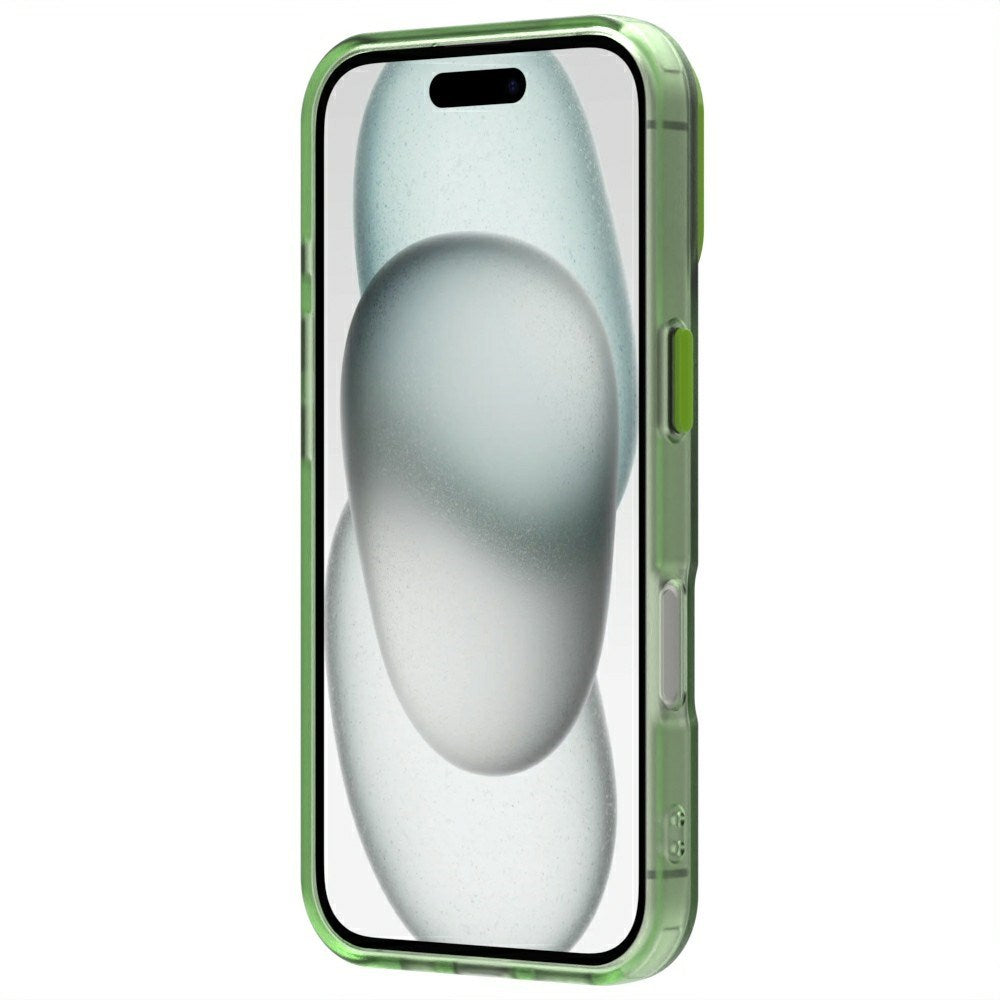 EIDERWOOD iPhone 16 Hybrid Plast Cover - MagSafe Kompatibel - Gennemsigtig / Grøn