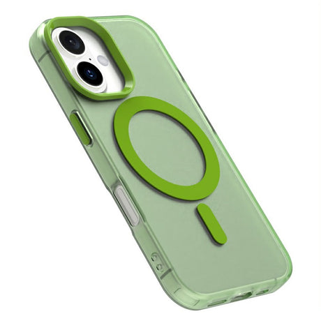 EIDERWOOD iPhone 16 Hybrid Plast Cover - MagSafe Kompatibel - Gennemsigtig / Grøn