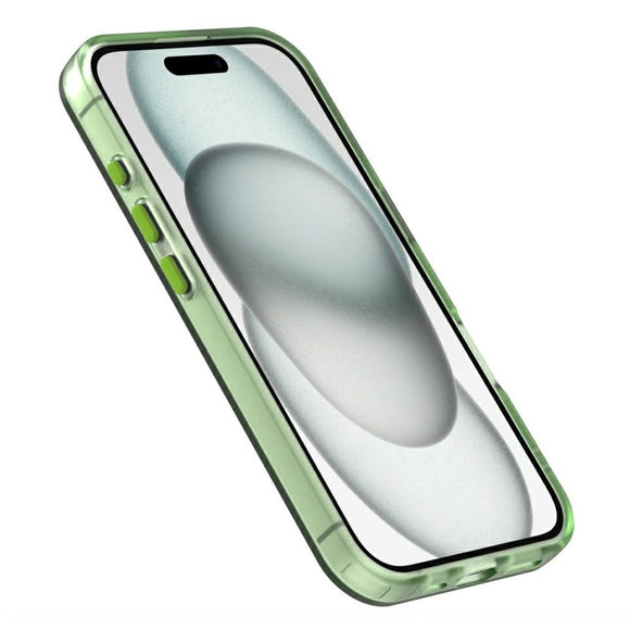 EIDERWOOD iPhone 16 Hybrid Plast Cover - MagSafe Kompatibel - Gennemsigtig / Grøn