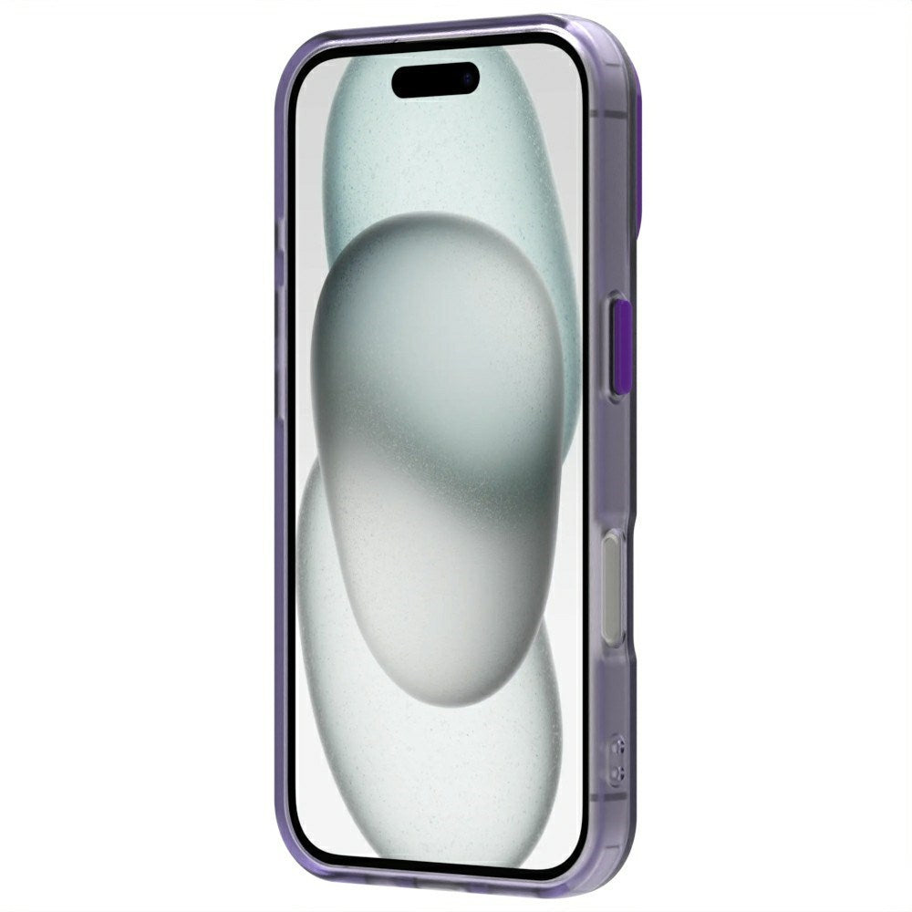 EIDERWOOD iPhone 16 Hybrid Plast Cover - MagSafe Kompatibel - Gennemsigtig / Lilla