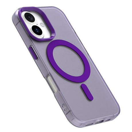 EIDERWOOD iPhone 16 Hybrid Plast Cover - MagSafe Kompatibel - Gennemsigtig / Lilla