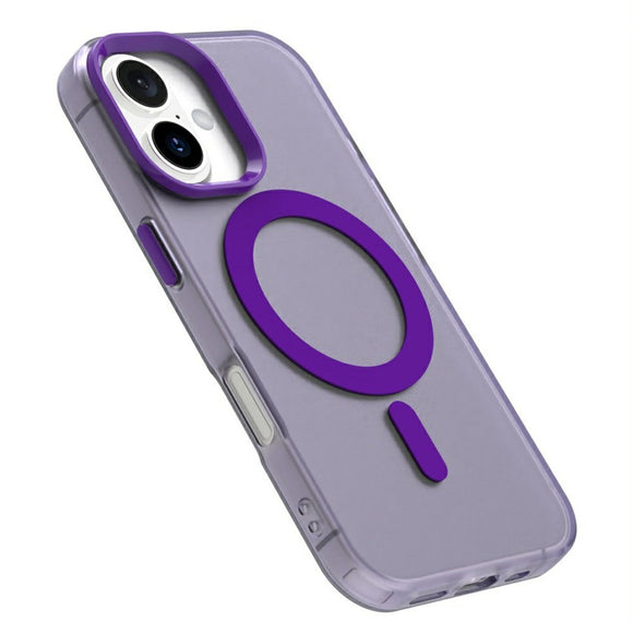 EIDERWOOD iPhone 16 Hybrid Plast Cover - MagSafe Kompatibel - Gennemsigtig / Lilla