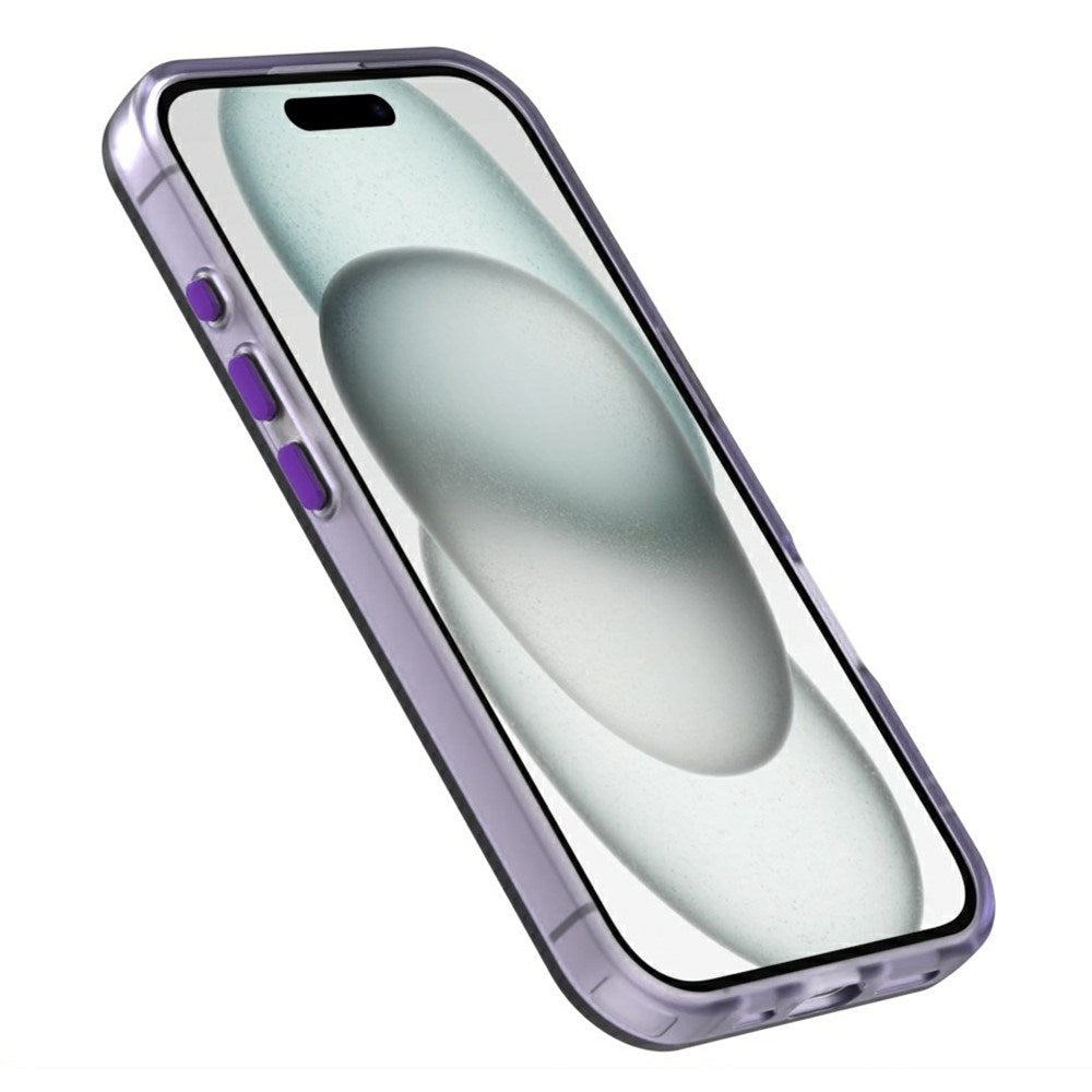 EIDERWOOD iPhone 16 Hybrid Plast Cover - MagSafe Kompatibel - Gennemsigtig / Lilla
