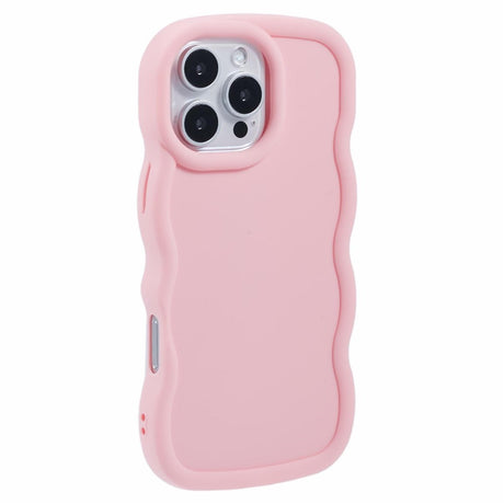 iPhone 16 Pro Max EIDERWOOD Fleksibelt Plastik Wavy Cover - Lyserød