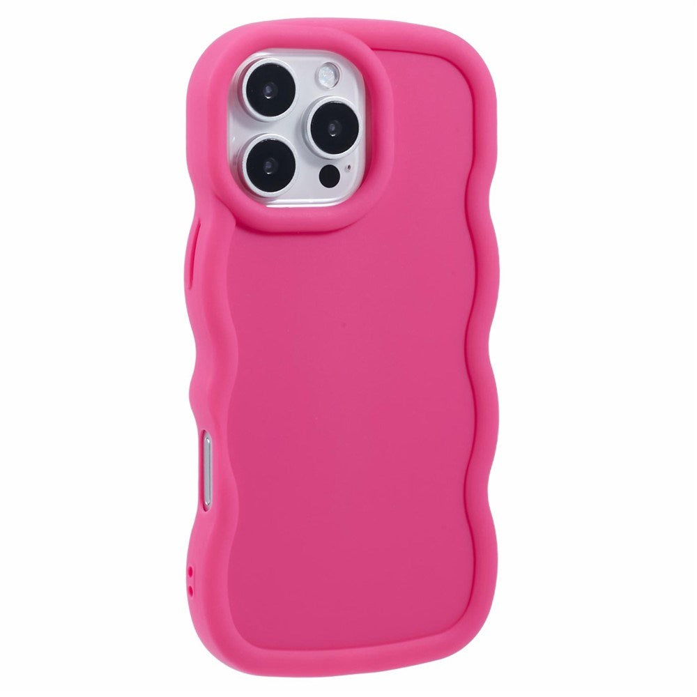 iPhone 16 Pro Max EIDERWOOD Fleksibelt Plastik Wavy Cover - Pink