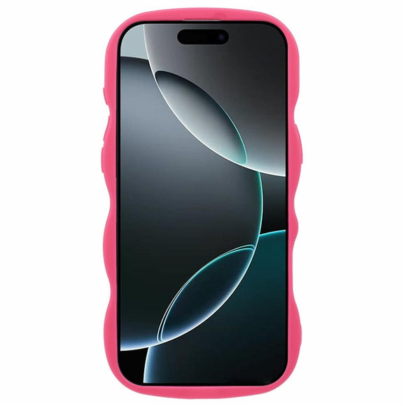 iPhone 16 Pro Max EIDERWOOD Fleksibelt Plastik Wavy Cover - Pink