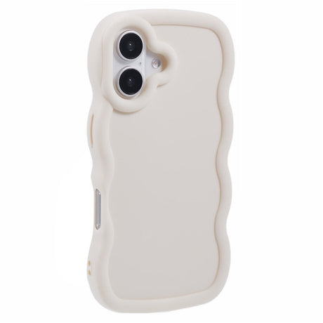 iPhone 16 Plus EIDERWOOD Fleksibelt Plastik Wavy Cover - Hvid