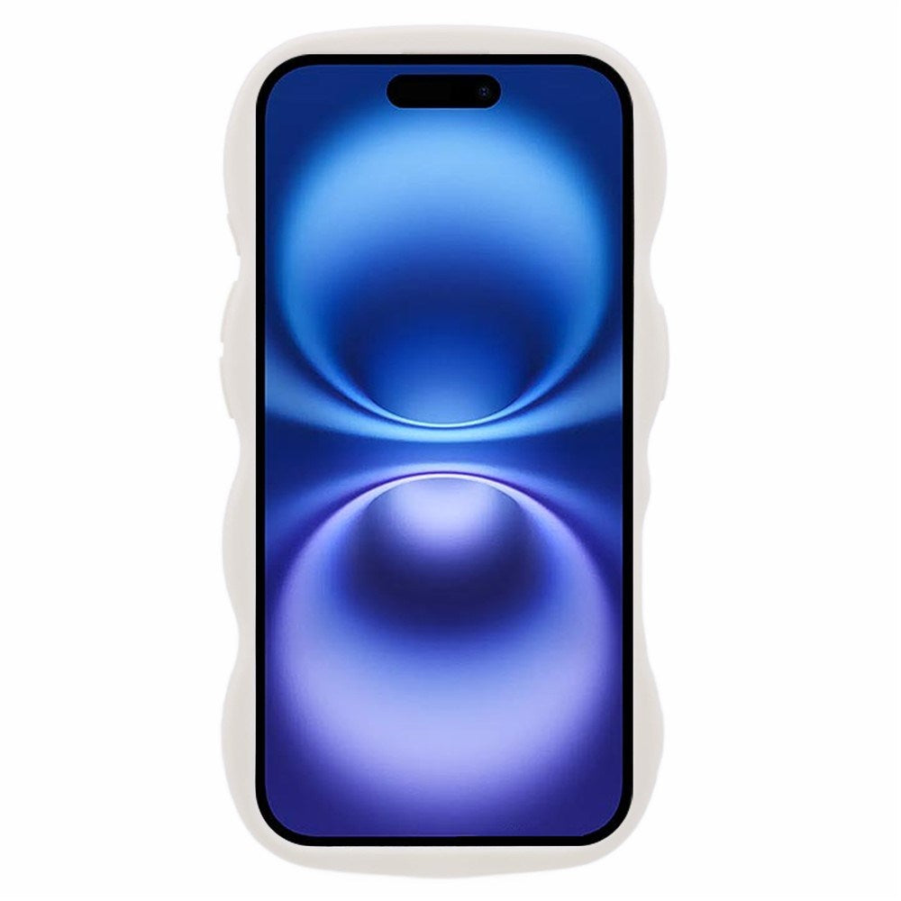 iPhone 16 Plus EIDERWOOD Fleksibelt Plastik Wavy Cover - Hvid