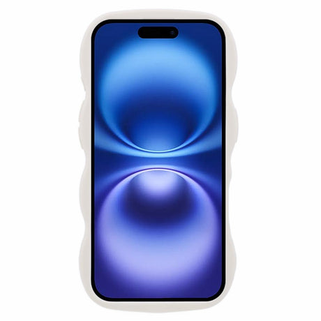 iPhone 16 Plus EIDERWOOD Fleksibelt Plastik Wavy Cover - Hvid