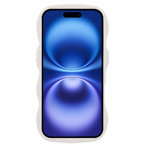 iPhone 16 Plus EIDERWOOD Fleksibelt Plastik Wavy Cover - Hvid