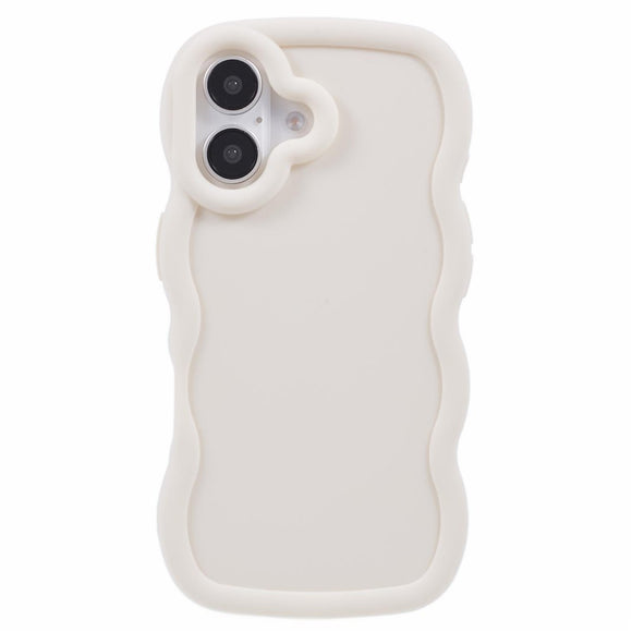 iPhone 16 Plus EIDERWOOD Fleksibelt Plastik Wavy Cover - Hvid