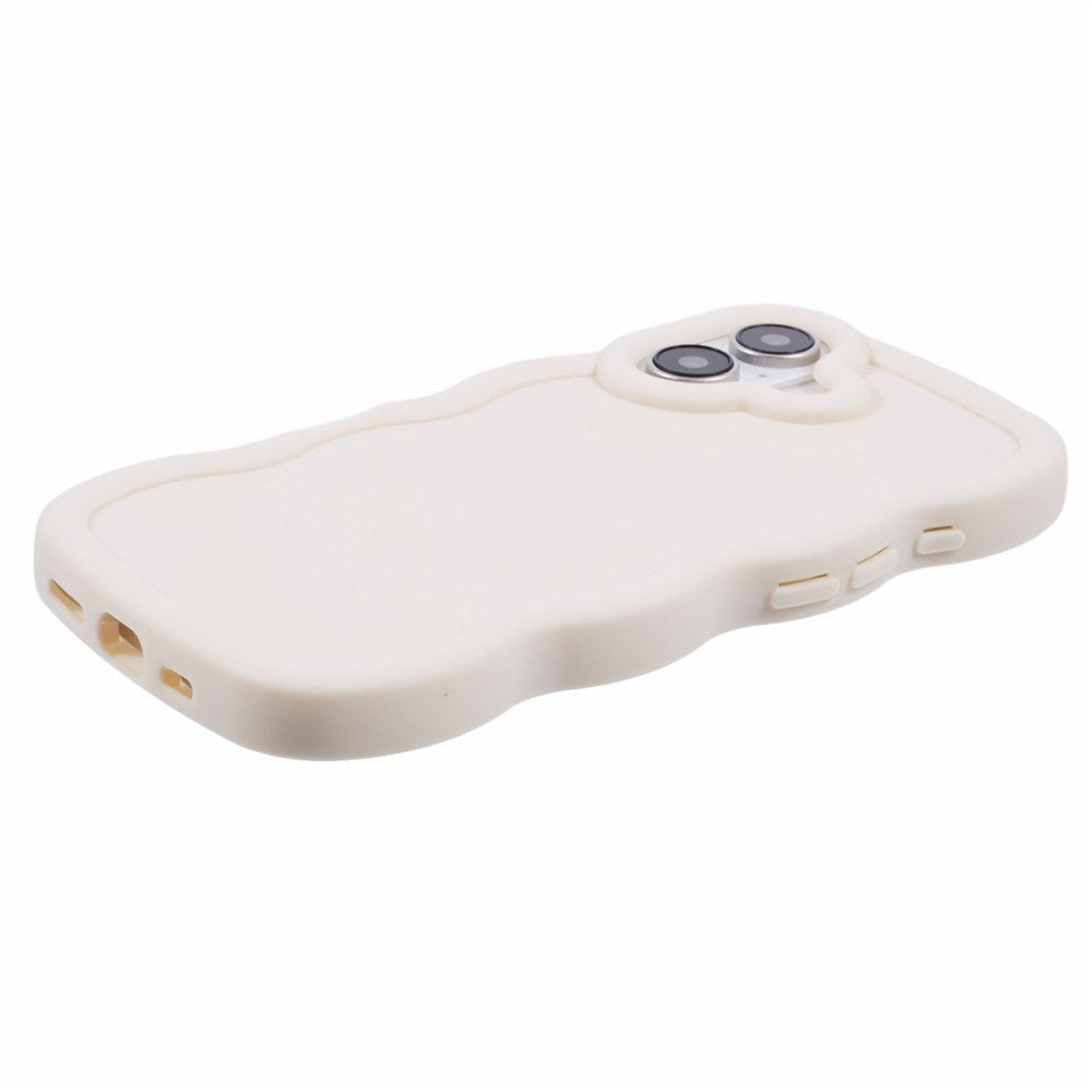 iPhone 16 Plus EIDERWOOD Fleksibelt Plastik Wavy Cover - Hvid