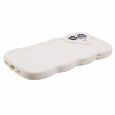 iPhone 16 Plus EIDERWOOD Fleksibelt Plastik Wavy Cover - Hvid