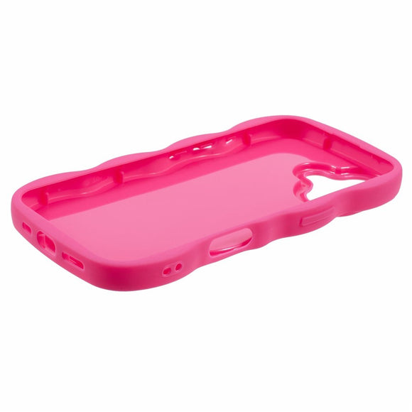 iPhone 16 Plus EIDERWOOD Fleksibelt Plastik Wavy Cover - Pink