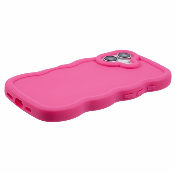 iPhone 16 Plus EIDERWOOD Fleksibelt Plastik Wavy Cover - Pink