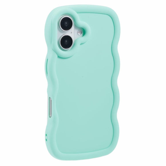 iPhone 16 Plus EIDERWOOD Fleksibelt Plastik Wavy Cover - Blå