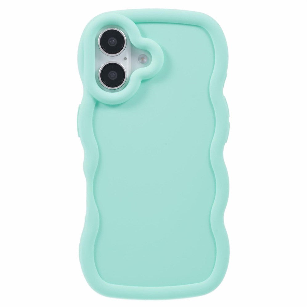 iPhone 16 Plus EIDERWOOD Fleksibelt Plastik Wavy Cover - Blå
