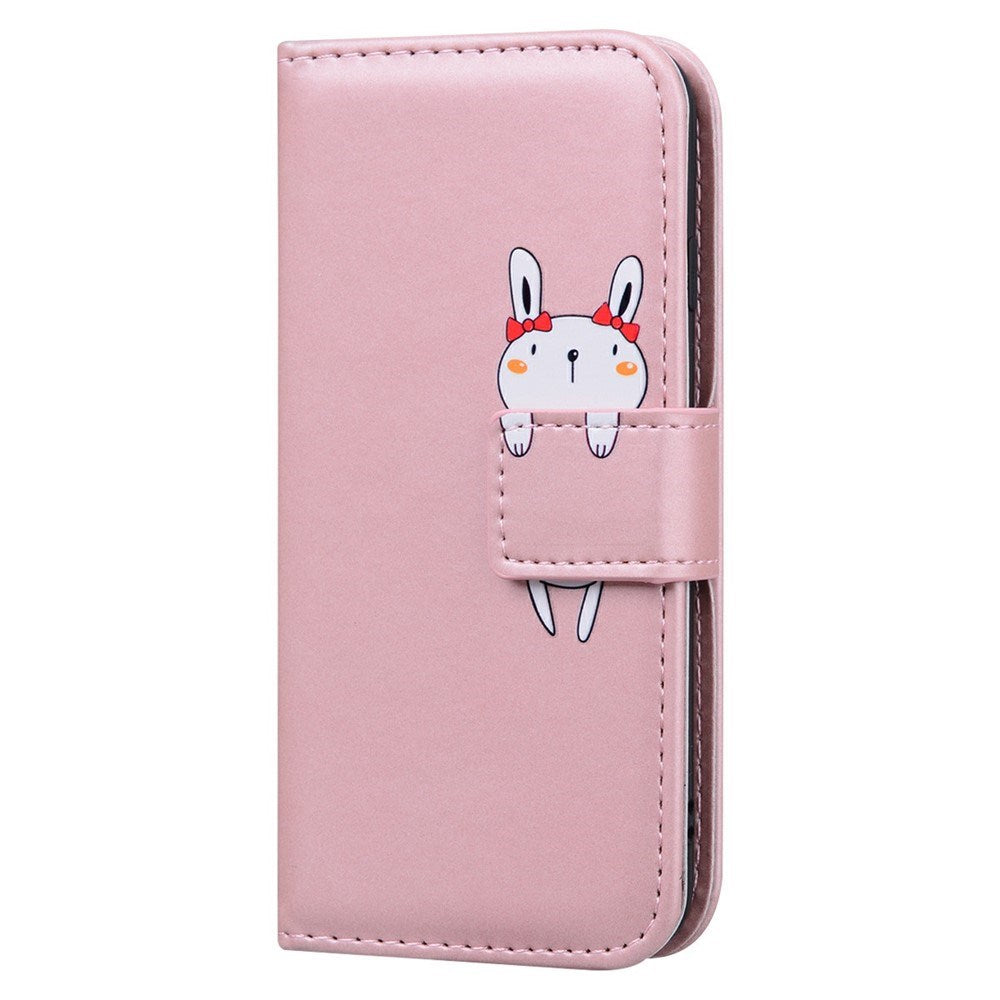 iPhone 16 Pro Kunstlæder Flip Cover m. Figur - Lyserød