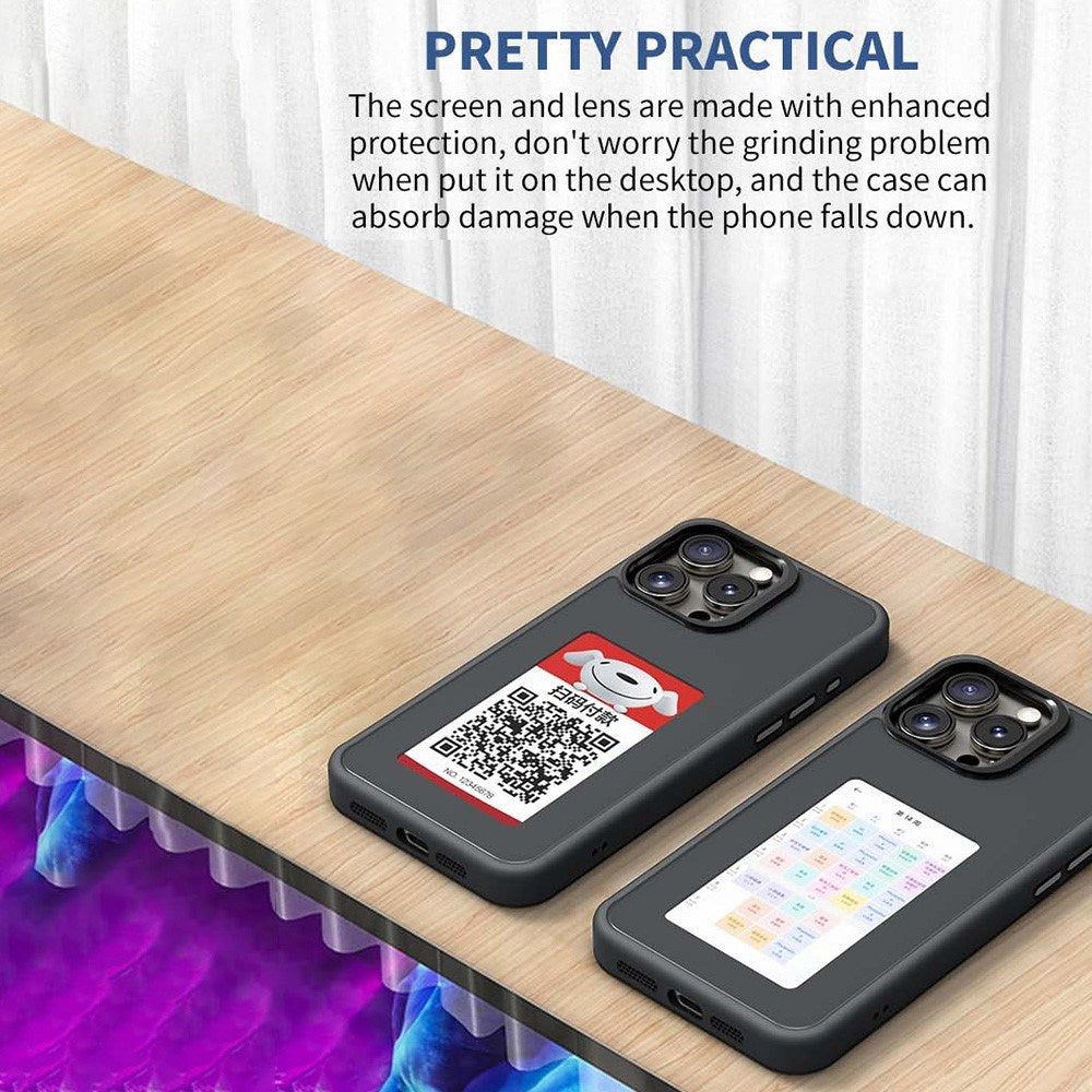 iPhone 16 Pro E-Ink Cover - Omskifteligt Design - Sort