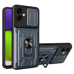 EIDERWOOD Samsung Galaxy A06 Magnetisk Håndværker Cover m. Kickstand - Cam Slider - Kortholder - Sort / Grå