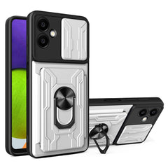 EIDERWOOD Samsung Galaxy A06 Magnetisk Håndværker Cover m. Kickstand - Cam Slider - Kortholder - Sort / Hvid