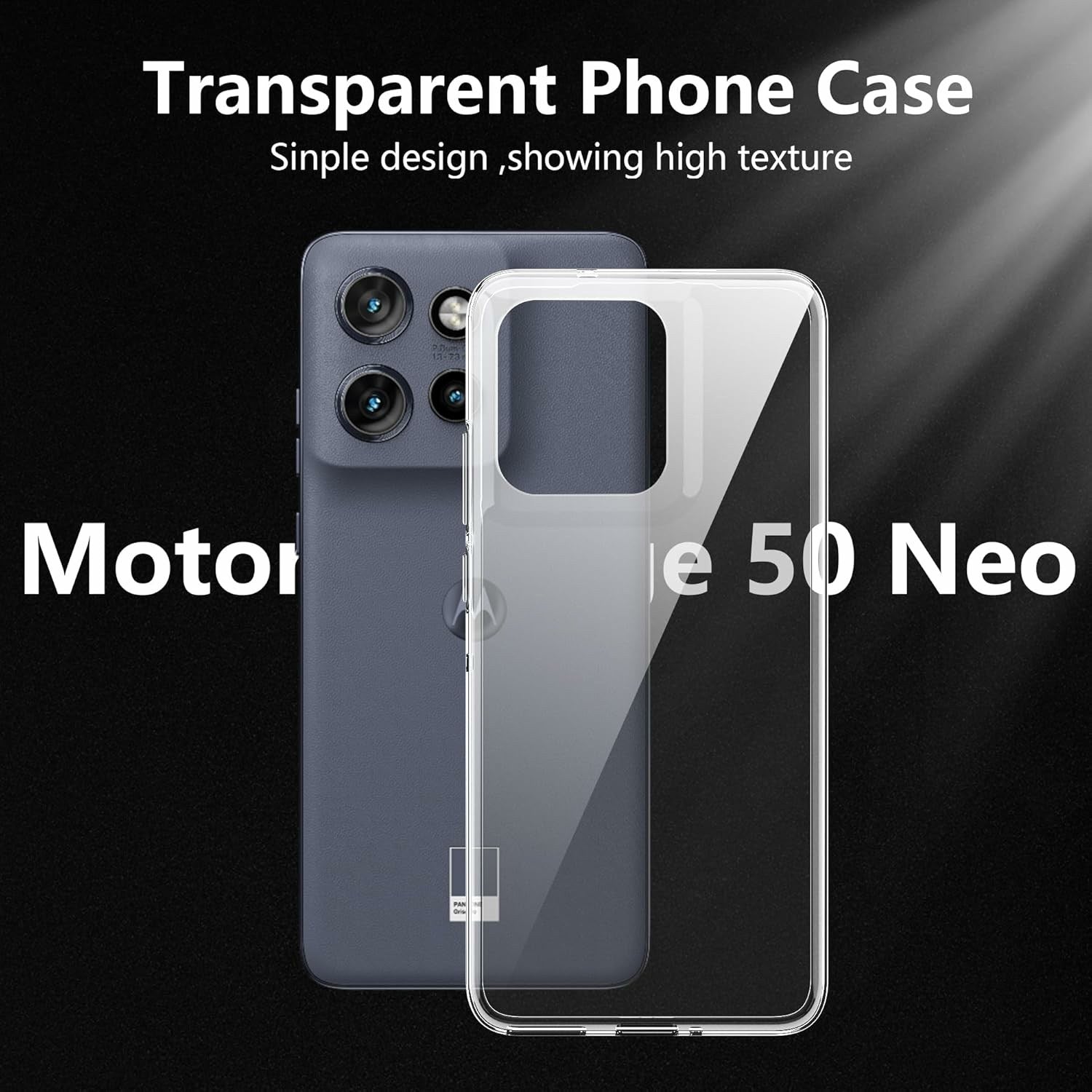 Motorola Edge 50 Neo 5G 2-i-1 Fleksibelt Plast Cover og Hærdet Glas Skærmbeskyttelse - Gennemsigtig