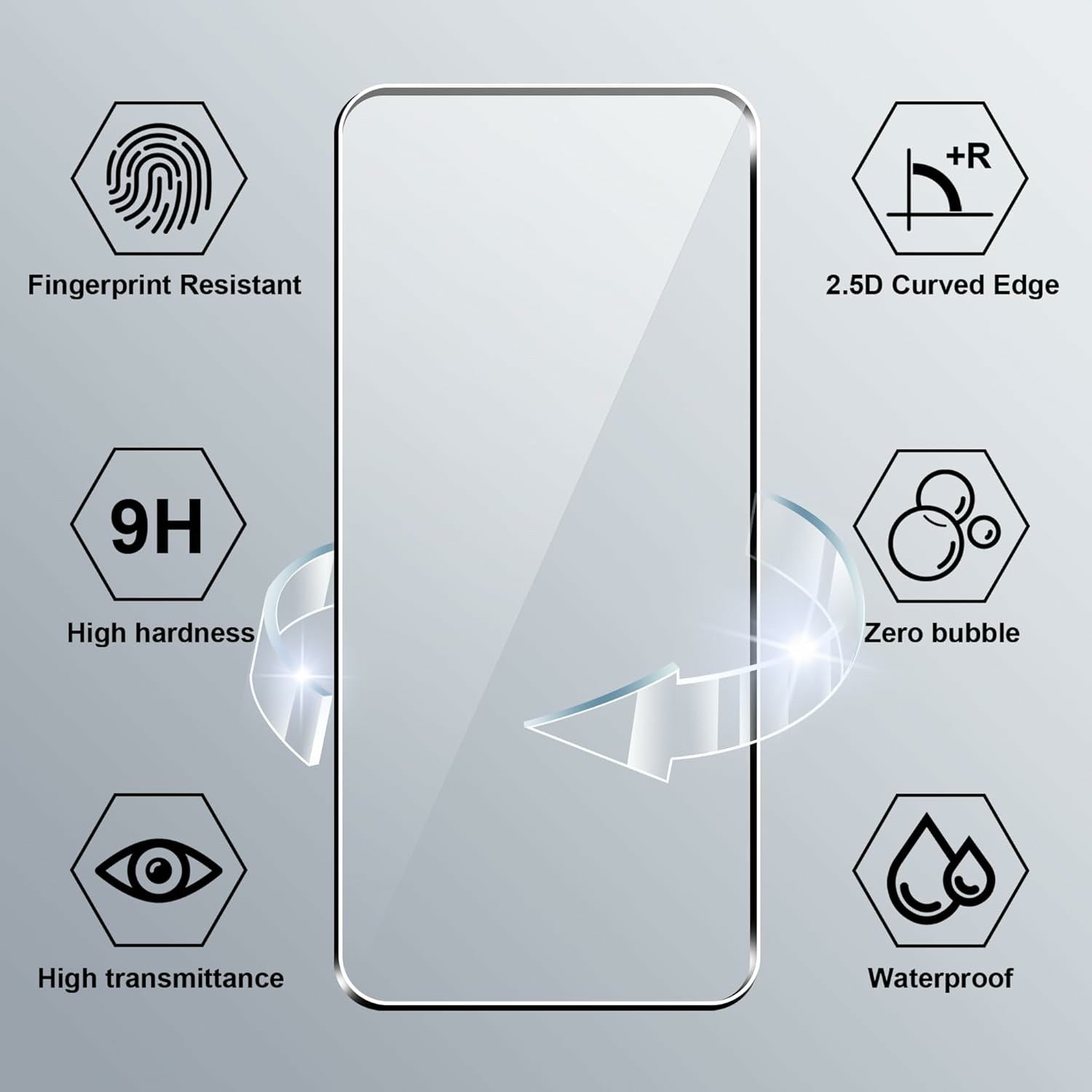 Motorola Moto G35 5G - Beskyttelsessæt med Blød Plast Etui og 2.5D Skærmbeskytter