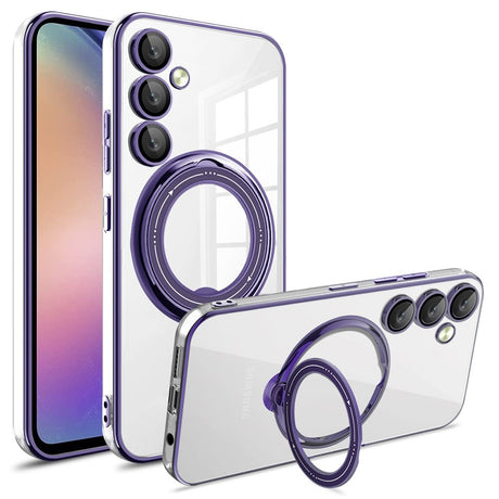 EIDERWOOD Samsung Galaxy A16 (4G/5G) Fleksibelt Plastik Cover m. Kickstand - MagSafe Kompatibel - Gennemsigtig/Lilla