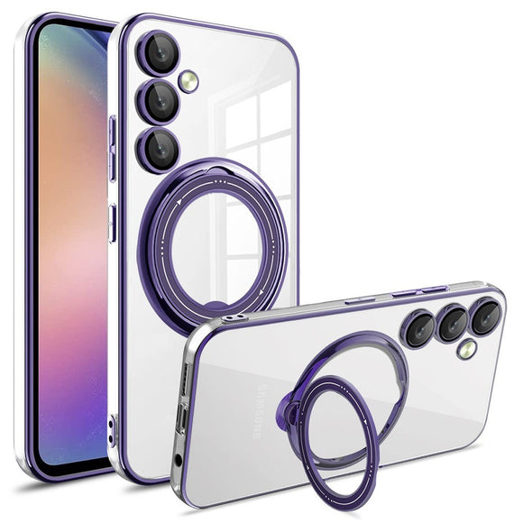 EIDERWOOD Samsung Galaxy A16 (4G/5G) Fleksibelt Plastik Cover m. Kickstand - MagSafe Kompatibel - Gennemsigtig/Lilla