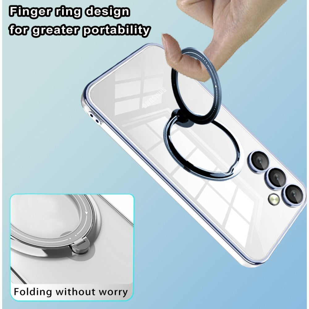 EIDERWOOD Samsung Galaxy A16 (4G/5G) Fleksibelt Plastik Cover m. Kickstand - MagSafe Kompatibel - Gennemsigtig/Sort