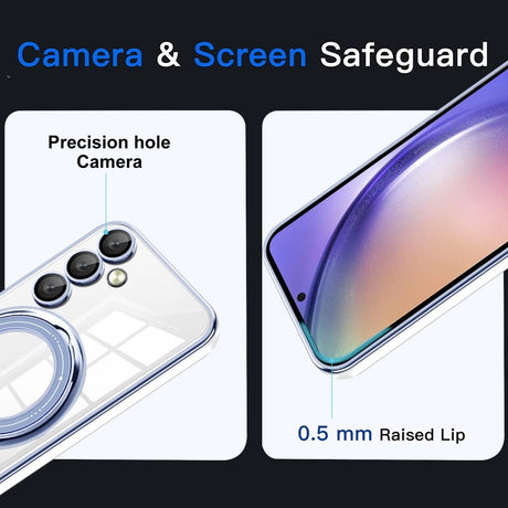 EIDERWOOD Samsung Galaxy A16 (4G/5G) Fleksibelt Plastik Cover m. Kickstand - MagSafe Kompatibel - Gennemsigtig/Sølv