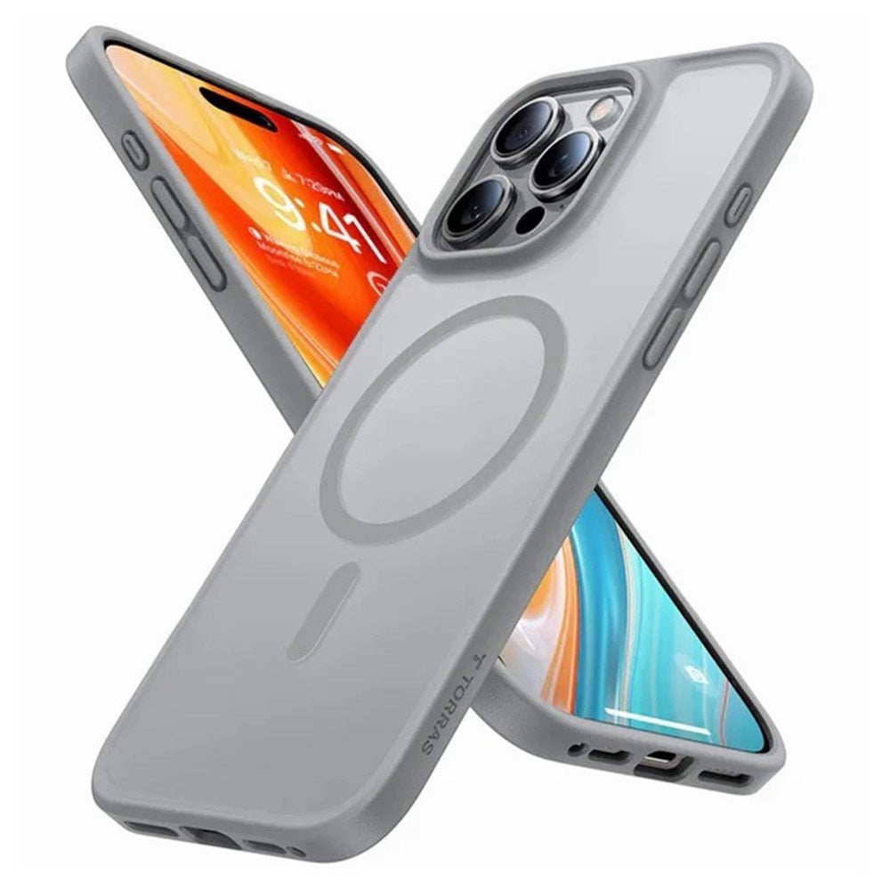 TORRAS iPhone 16 Pro Hybrid Cover - MagSafe Kompatibel - Grå