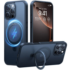 TORRAS iPhone 16 Pro Guardian Ostand Series Cover m. Kickstand - MagSafe Kompatibel - Sort