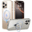 TORRAS iPhone 16 Pro Guardian Ostand Series Cover m. Kickstand - MagSafe Kompatibel - Gennemsigtig / Sølv
