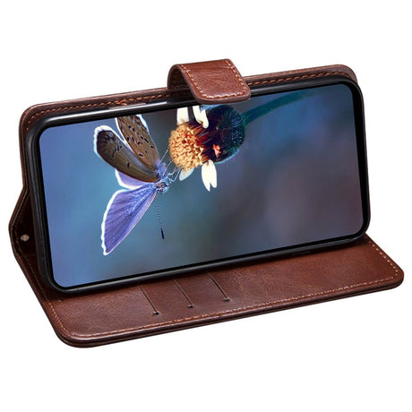 EIDERWOOD iPhone 16 Plus Kunstlæder Flip Cover m. Pung & Ståfunktion - Brun