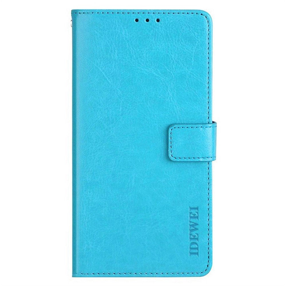 EIDERWOOD iPhone 16 Plus Kunstlæder Flip Cover m. Pung & Ståfunktion - Lyseblå