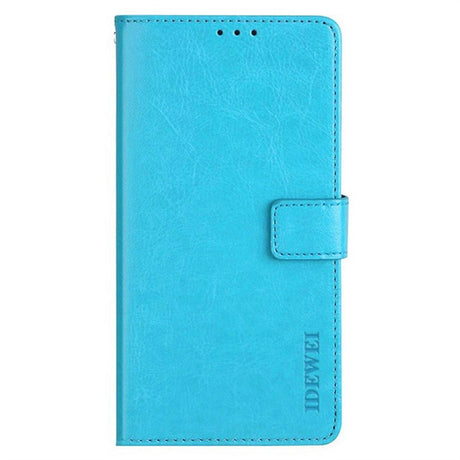 EIDERWOOD iPhone 16 Plus Kunstlæder Flip Cover m. Pung & Ståfunktion - Lyseblå