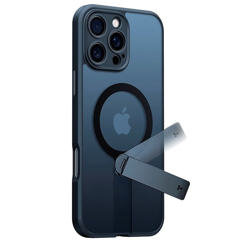 TORRAS iPhone 16 Pro Fleksibel Plastik Cover m. Roterende Kickstand - MagSafe Kompatibel - Sort